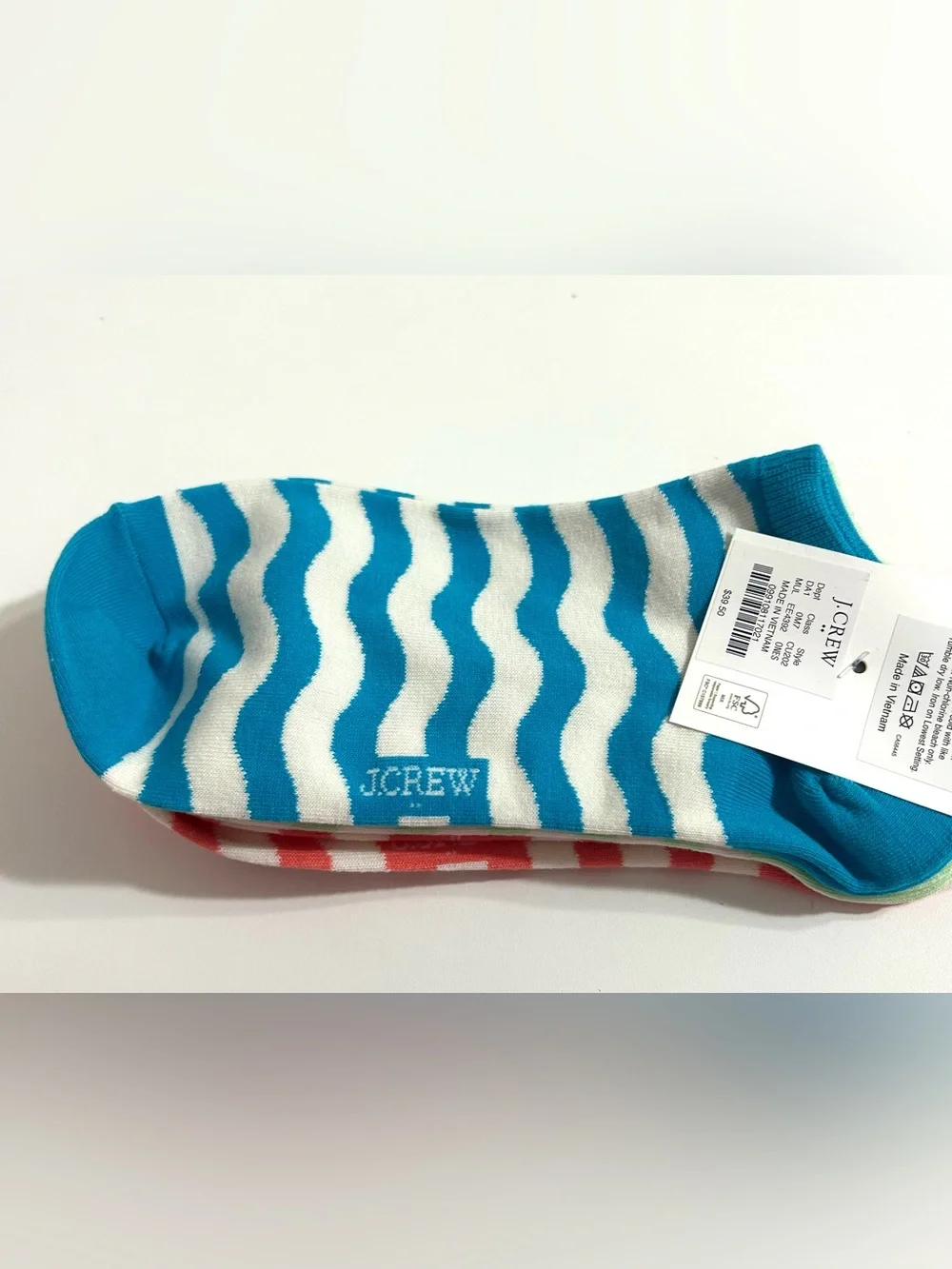 NWT Women’s J. Crew Striped Ankle Socks, Three Pack